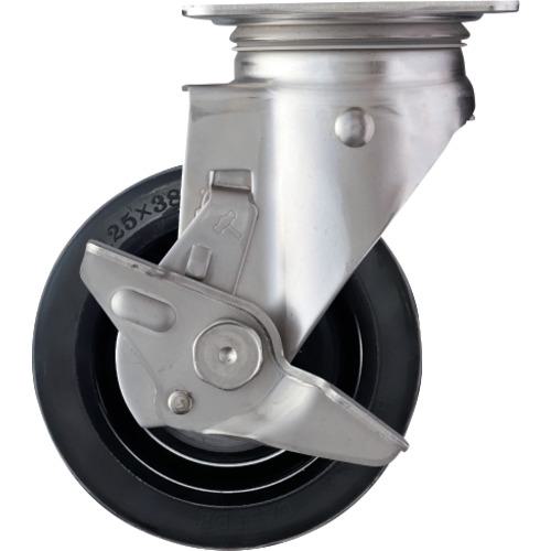 ■ハンマー SUS サイドSP付 ゴム車125mm〔品番:313SRU125〕【3363649:0】[店頭受取不可]