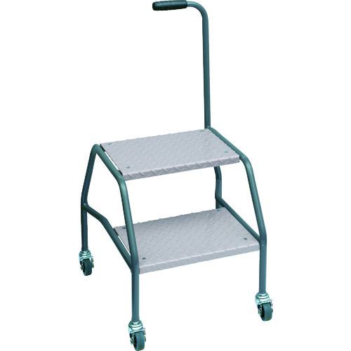 《メーカー》 日本ファイリング（株） 《品番》 SFS-92CT 《特長》 ●移動に便利な把手付のスチール製移動式踏み台です。 ●ステップに片足をかけると特殊ステッパーの働きでゴム車輪をロックします。
