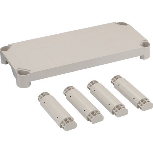 《メーカー》 トラスコ中山（株） 《品番》 TPT-234S 《特長》 ●プラスチック製のため軽量、また工具不要で組み立ても簡単です。 ●脚は棚板内にワンタッチで収納可能です。（棚1枚につき250mm