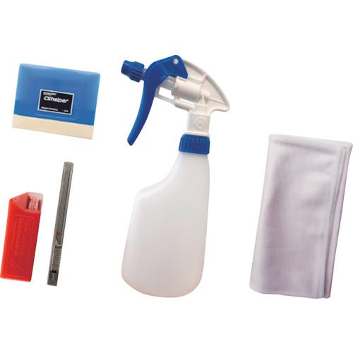 《メーカー》 （株）中川ケミカル 《品番》 CSSTARTERKIT 《特長》 ●フィルム施工に必要な道具がセットになっています。 ●専用のカッターも付属しすぐに施工に取り掛かることができます。 《用