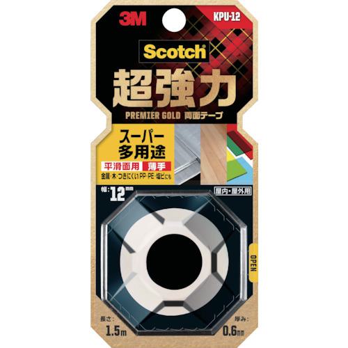 《メーカー》 スリーエム ジャパン（株）ホームインプルーブメント販売部 《品番》 KPU-12 《特長》 ●テープが薄手のため、貼り合わせた段差が気になりません。 ●屋外でも使用可能です。 《用途》 