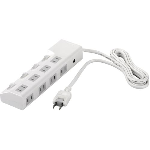 《メーカー》 （株）バッファロー 《品番》 BSTAPSD2830WH 《特長》 ●個別スイッチ4個付、2ピン8個口の電源タップ ●個別スイッチで電気の消費を抑えます。 ●落雷による機器の故障を防ぐ雷