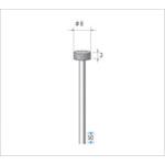 《メーカー》 （株）ナカニシ 《品番》 12747 《特長》 ●電着部分の短いショートトップタイプのダイヤモンドバーです。 ●電着ボンドは研削砥粒の突き出し量が大きく、集中度も高いため研削力に優れてい