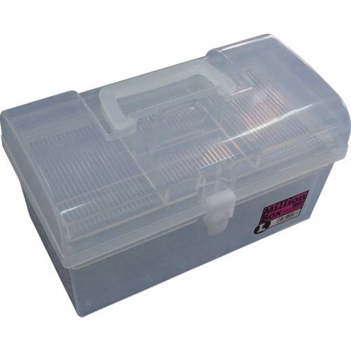 《メーカー》 明邦化学工業（株） 《品番》 MBOX-L-TM 《特長》 ●可変式仕切板1枚付です。 ●小型工具やホビー用工具の収納に最適です。 ●中身が見やすいクリア色です。 《用途》 ●現場・家庭