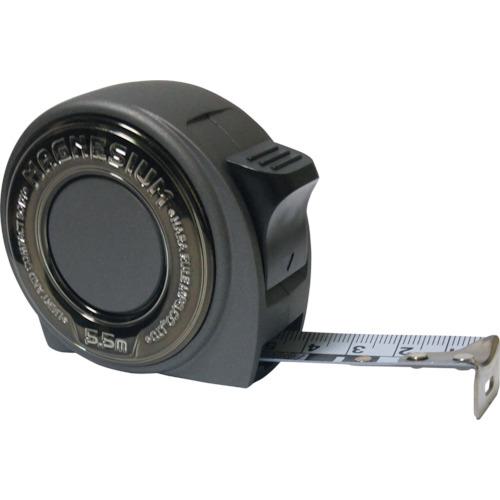 《メーカー》 原度器（株） 《品番》 MGN1955S 《特長》 ●尺相当目盛付です。 ●より小ささを追求したコンパクトボディです。 ●マグネシウム合金で軽く丈夫です。 ●ケースと爪が壊れにくいショッ