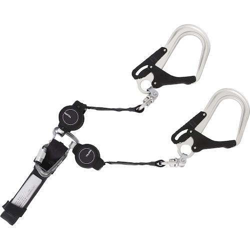 《メーカー》 （株）ＴＪＭデザイン 《品番》 A1KR150F-WL8 《特長》 ●ランヤード上分岐タイプなので腰袋にロープが掛かりにくいです。 ●ハーネス型の使用に最適なフリー巻取機構です。 ●直径