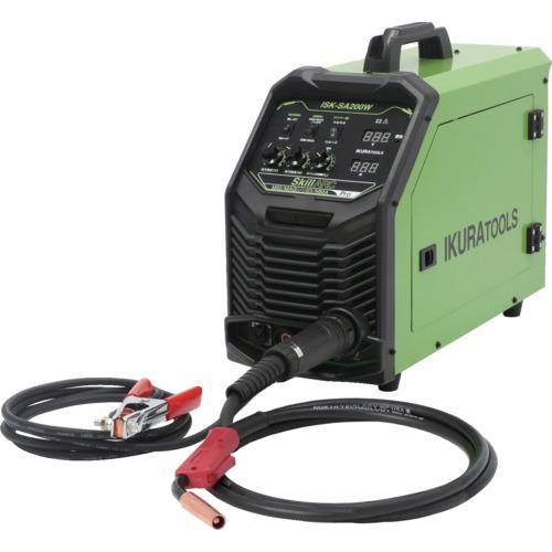 《メーカー》 育良精機（株） 《品番》 ISK-SA200W 《特長》 ●100V/200V兼用 コンパクトですが、MIG・MAG・ノンガス・手棒と様々な溶接に対応の万能型です。 ●片手で運搬可能な送