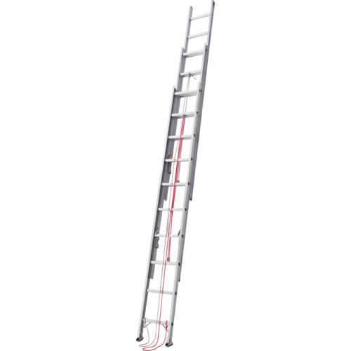 《メーカー》 長谷川工業（株） 《品番》 HE3-79A 《特長》 ●アルミ製の３連式はしごでは業界最軽量クラス、軽自動車にも積載可能です。 ●軽い力で伸縮できる専用滑車付です。 ●伸縮をスムーズにす