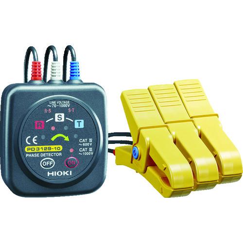 《メーカー》 日置電機（株） 《品番》 PD3129-10 《特長》 ●光る矢印でよりわかりやすく、金属非接触で安全作業ができるワイドクリップタイプの検相器です。 ●金属非接触のクリップで、電線の被覆