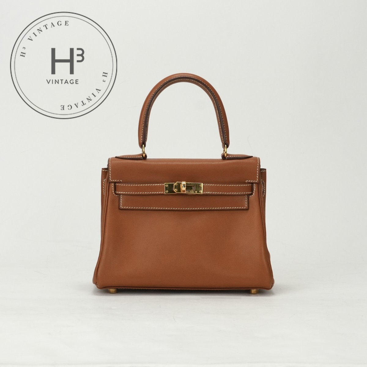 エルメス HERMES ケリー20 ミニケリー バッグ トートバッグ ショルダーバッグ ガリバー ゴールド ブラウン オレンジ ゴールド金具