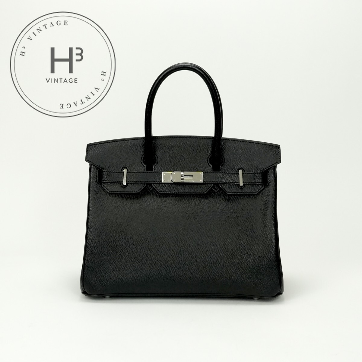 エルメス HERMES バーキン30 バーキン 30 バッグ トートバッグ エプソン ノワール Noir ブラック Black 黒 シルバー金具 ヴォーエプソン