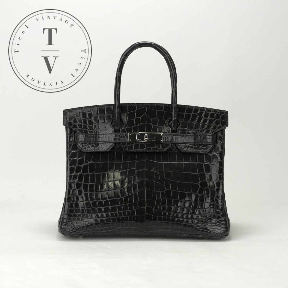 エルメス HERMES バーキン30 バーキン 30 バッグ トートバッグ ニロティカス クロコダイル グラファイト グレー シルバー金具 ハンドバッ