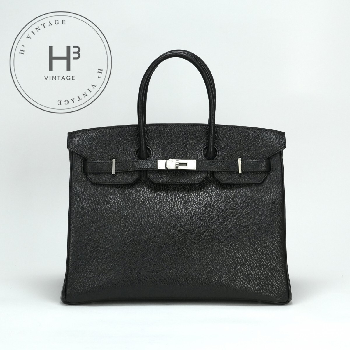 エルメス HERMES バーキン35 バーキン 35 パーソナルオーダー バッグ トートバッグ エプソン ノワール ブラック 黒 シルバー金具