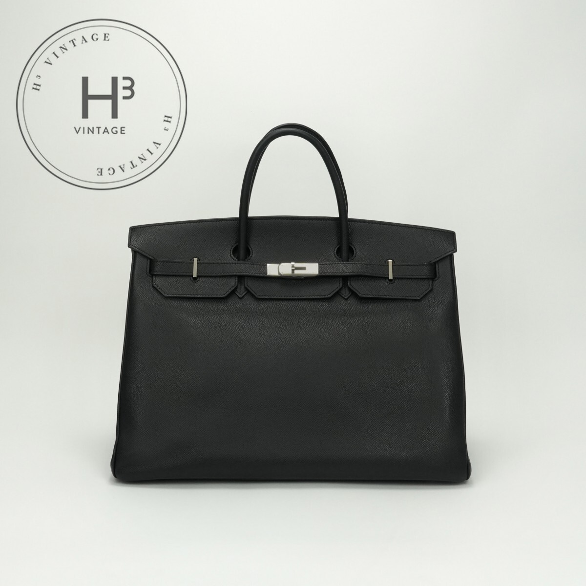 エルメス HERMES バーキン40 バーキン 40 バッグ トートバッグ エプソン ノワール noir ブラック black 黒 シルバー金具 バーキン エプソ