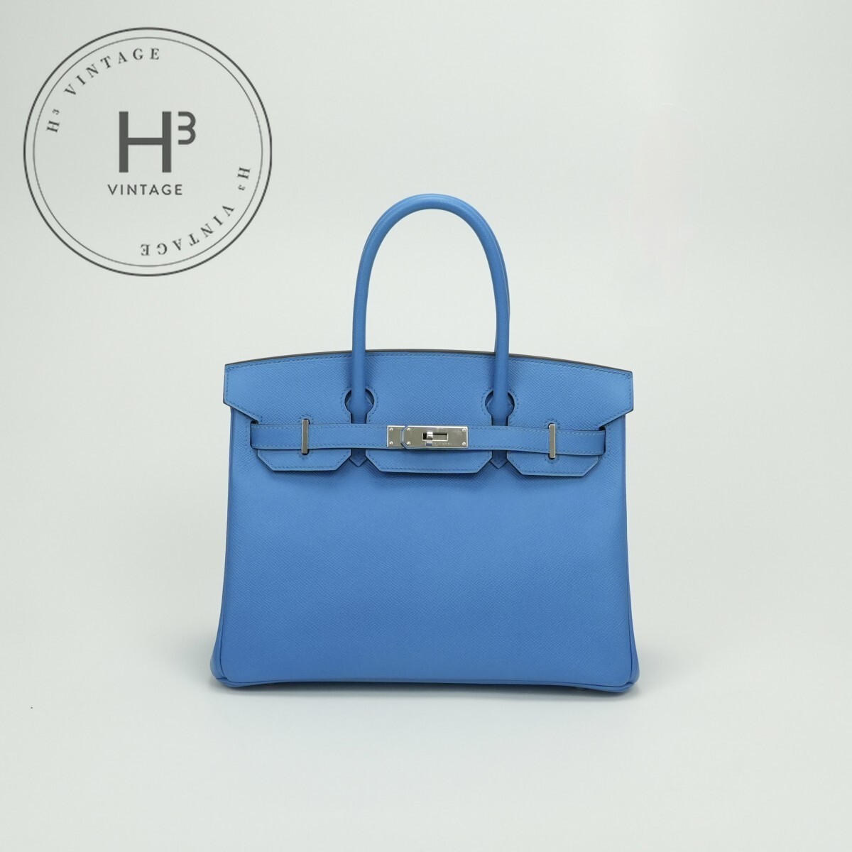 エルメス HERMES バーキン30 バーキン 30 バッグ トートバッグ エプソン ブルーパラダイス BlueParadise ブルー Blue 青 シルバー金具