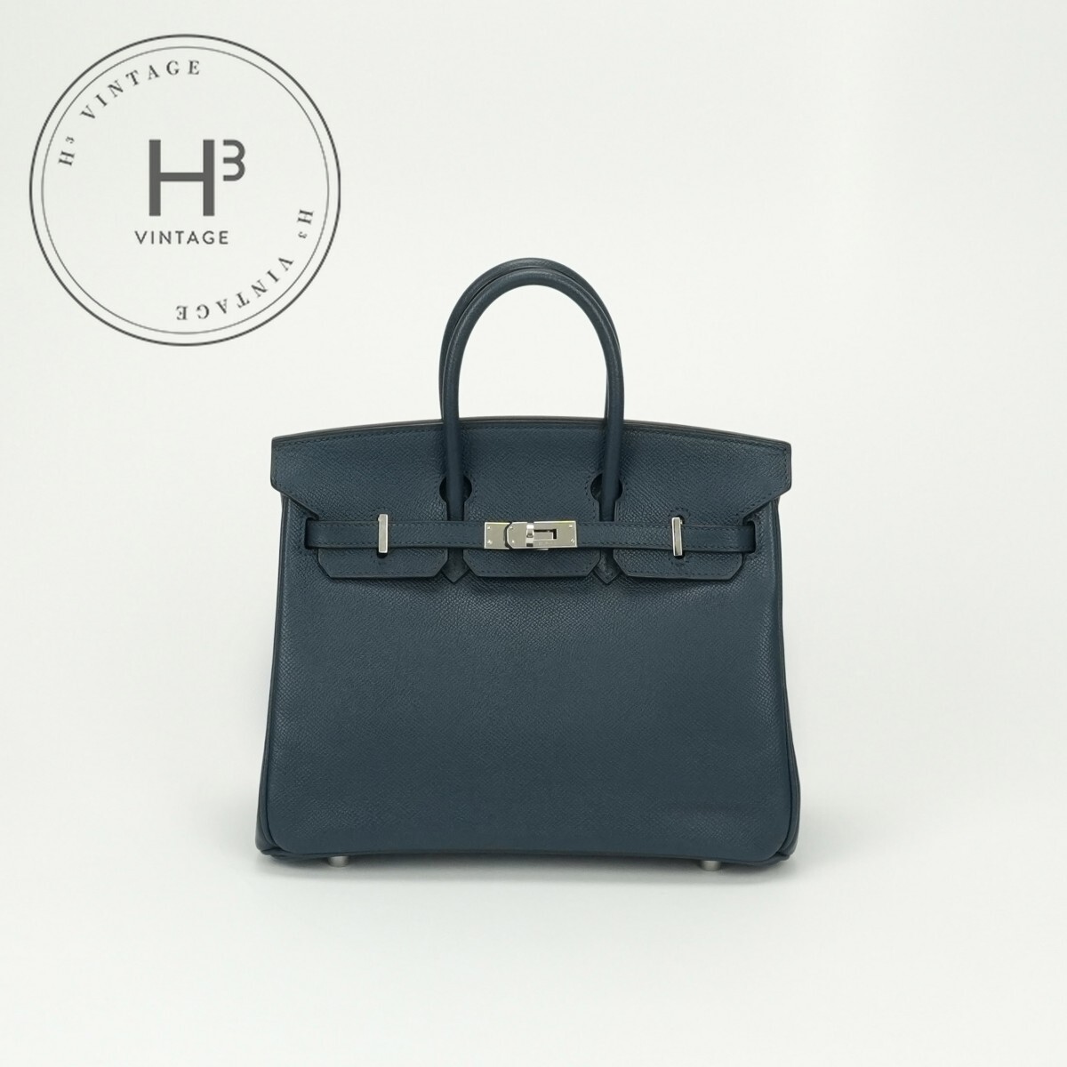 エルメス HERMES バーキン25 バーキン 25 バッグ トートバッグ エプソン ブルードプリュス Bluedeprusse ネイビー navy 紺 シルバー金具