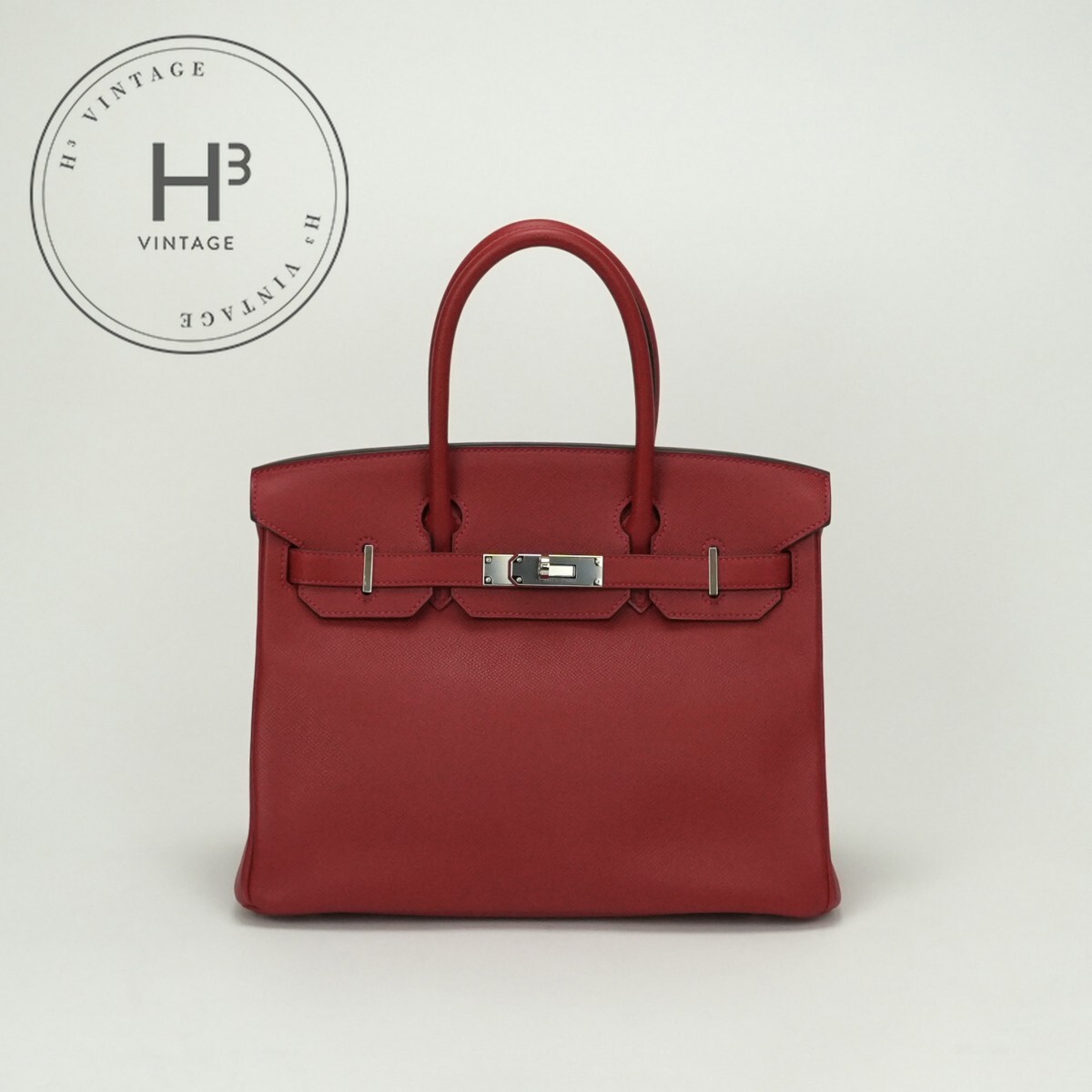エルメス HERMES バーキン30 バーキン 30 バッグ トートバッグ エプソン ルージュカザック Rouge Casaque レッド red 赤 シルバー金具