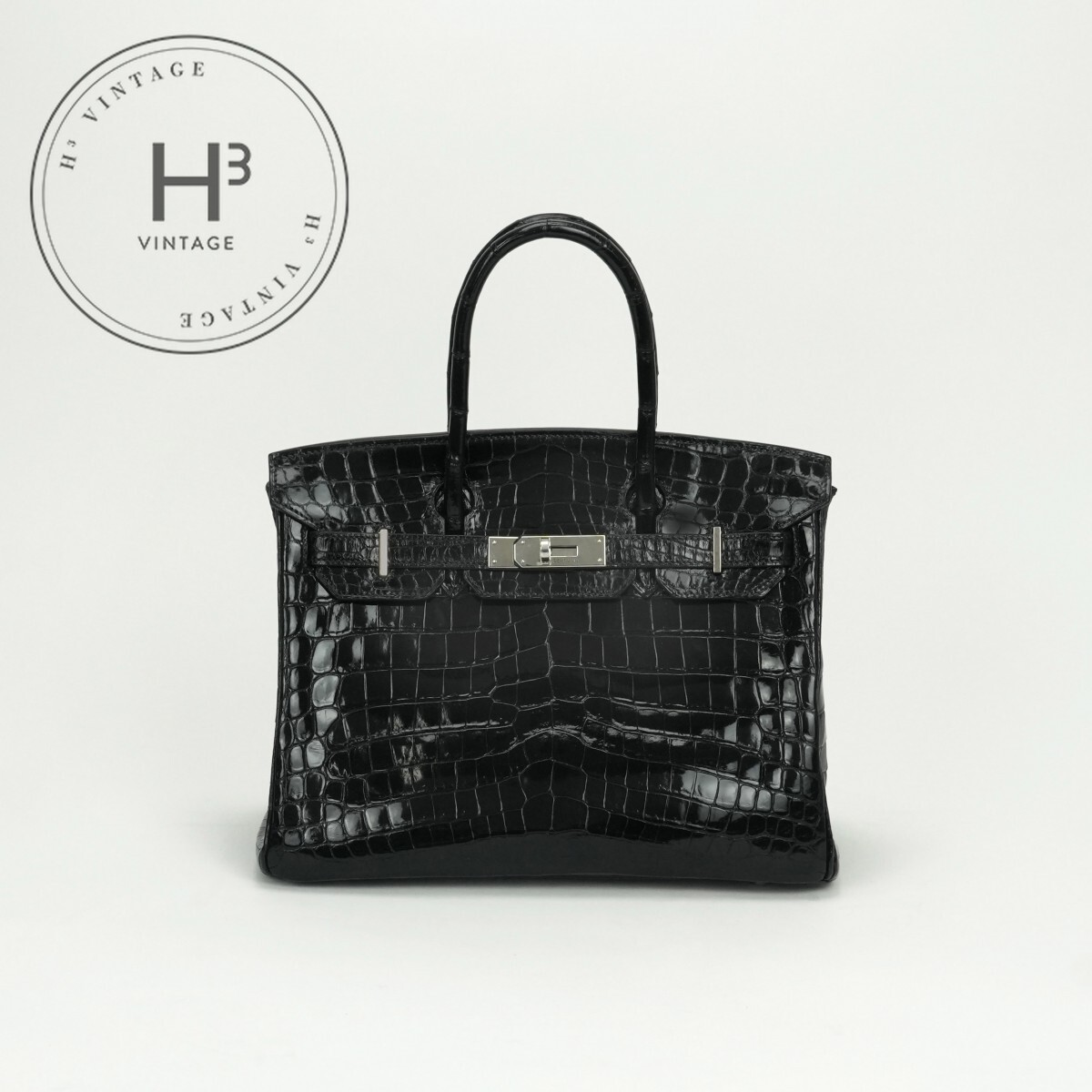 エルメス HERMES バーキン30 バーキン 30 バッグ トートバッグ ニロティカス クロコダイル ノワール Noir ブラック Black 黒 シルバー金
