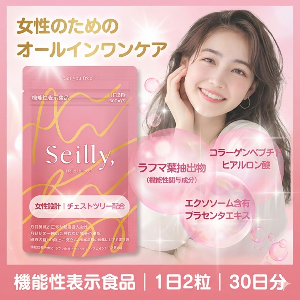 フェムケアサプリメント（女性のゆらぎ期サポート / デリケートゾーンの悩み / ホルモンバランス / 美容）