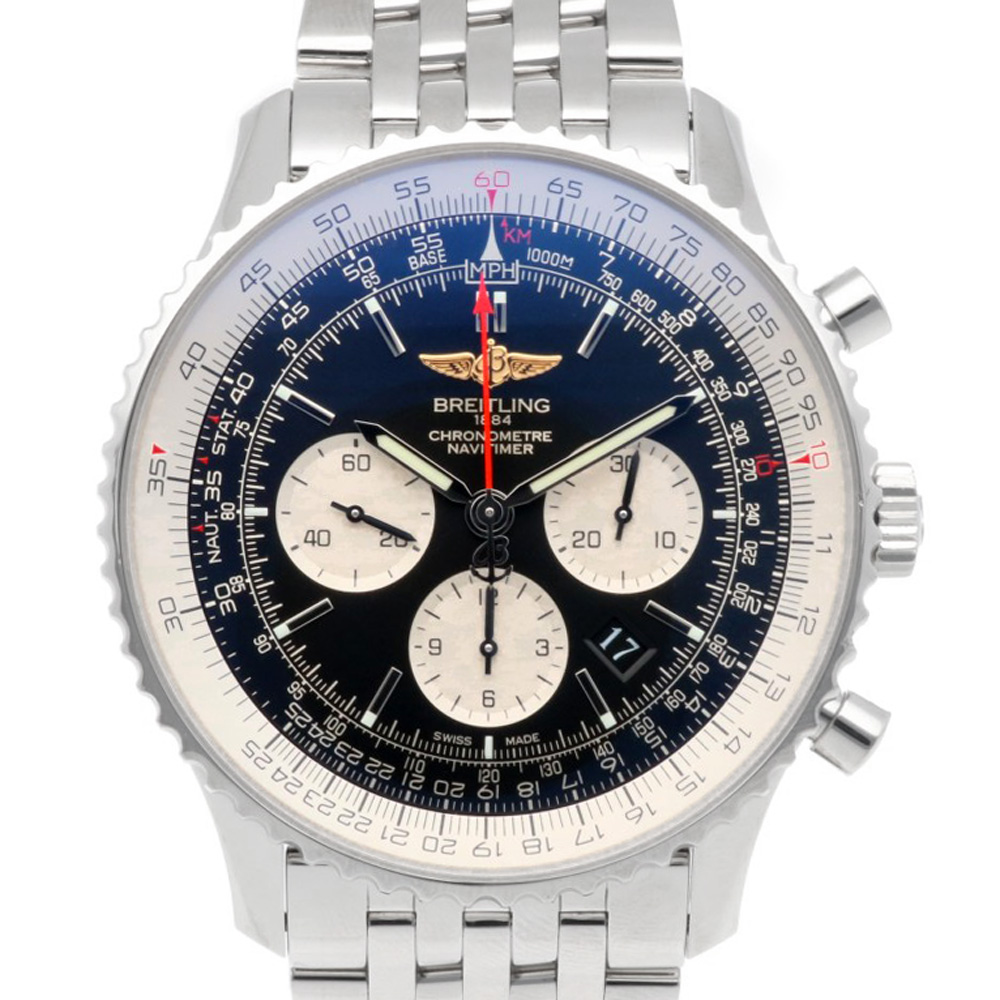 ブライトリング ナビタイマー 腕時計 時計 ステンレススチール AB12721 自動巻き メンズ 1年保証 BREITLING 中古 R & Kリサイクルキング