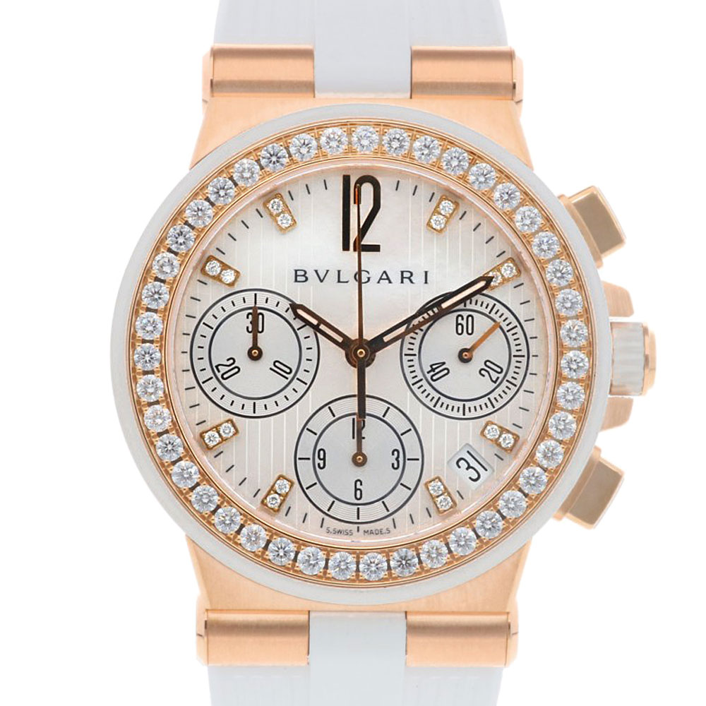 ブルガリ ディアゴノ 腕時計 時計 18金 K18ピンクゴールド DGP35GVCH 自動巻き ユニセックス 1年保証 BVLGARI 中古 R & Kリサイクルキング