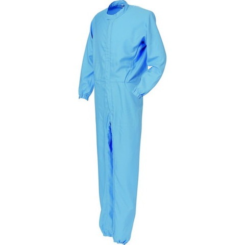 【商品詳細】●肩部分の縫い目をなくす（シームレス）ことで、服そのものから発生する異物混入要因の「糸」を削減しました。●「新立体構造」により、腕の上げ下ろしが楽に行えます。●股部の「フル開脚仕様」が、開