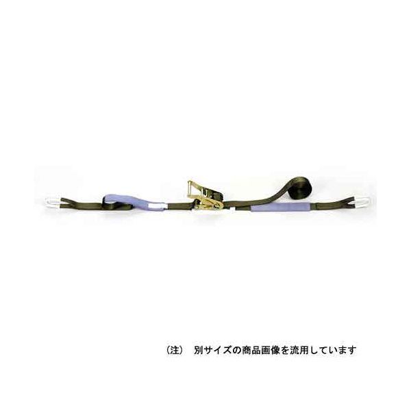 【商品特長】【用途】トラック搬送等での積荷の固定。【機能・特徴】走行中の衝撃荷重に強い、プロ仕様。熱処理済み本体金具に強靭なポリエステルベルト採用の安全設計です。プロテクター１枚、スリーブ２枚付きです