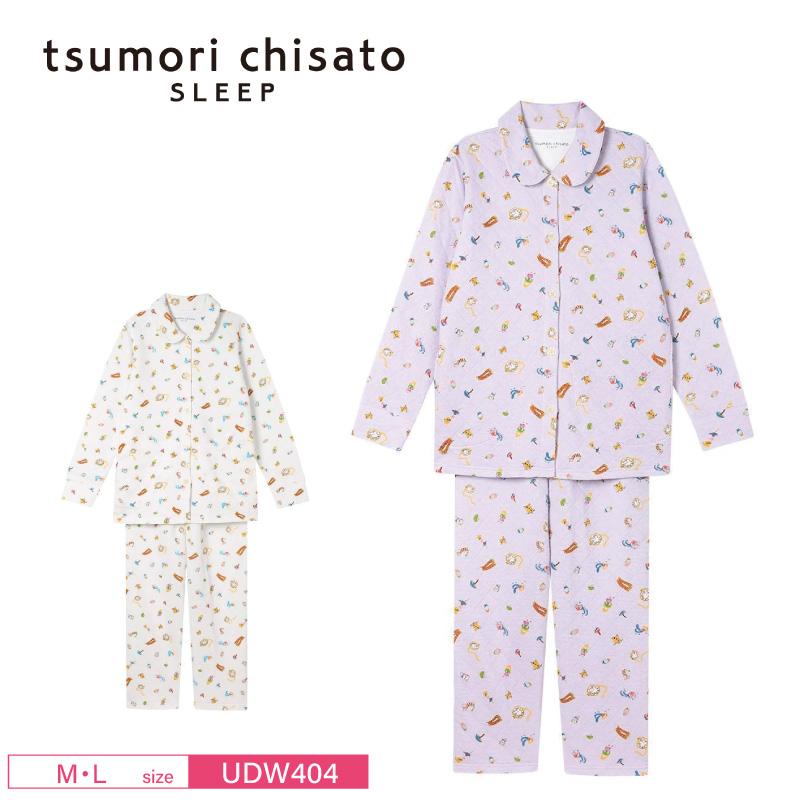 15％OFF ワコール Wacoal ツモリチサト tsumori chisato SLEEP パジャマ ルームウェア 10分袖 10分丈 全開タイプ あったか M・Lサイズ UD