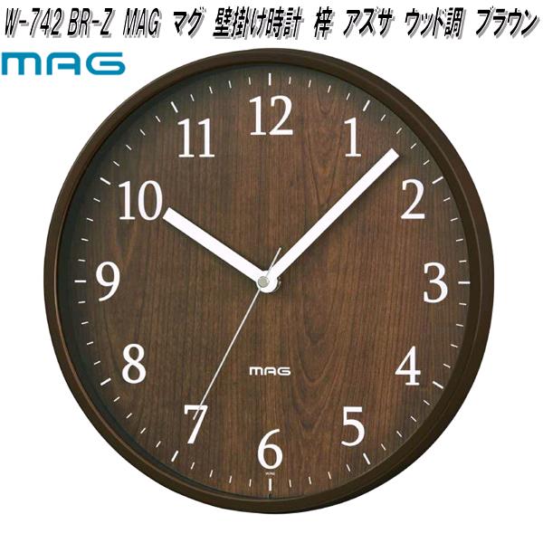 ノア精密 W-640 BR MAG マグ 振り子時計 電波時計 壁掛け時計 鹿