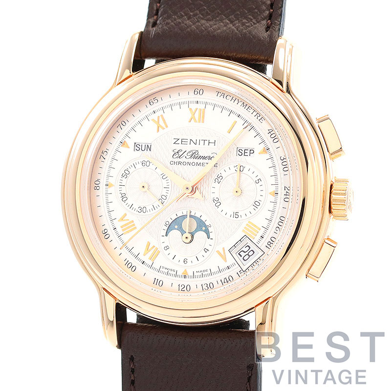 【中古】ZENITH CHRONOMASTER EL PRIMERO TRIPLE CALENDAR MOONPHASE ゼニス クロノマスター エル・プリメロ トリプルカレンダー ムーン