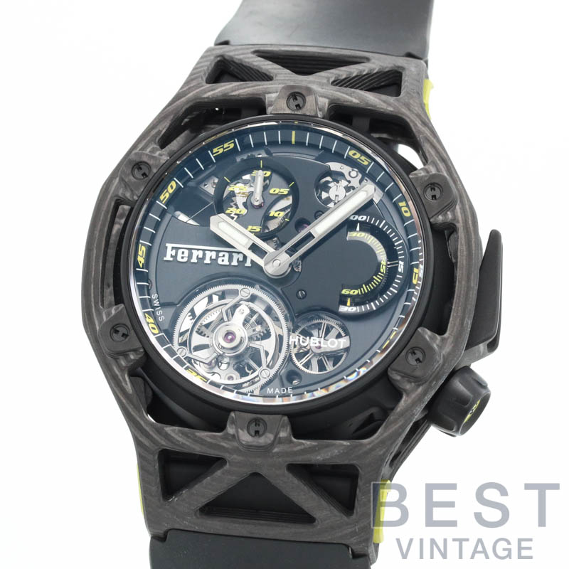 【中古】HUBLOT TECHFRAME FERRARI TOURBILLON CHRONOGRAPH LIMITED TO 70 ウブロ テクフレーム フェラーリ トゥールビヨン クロノグラ