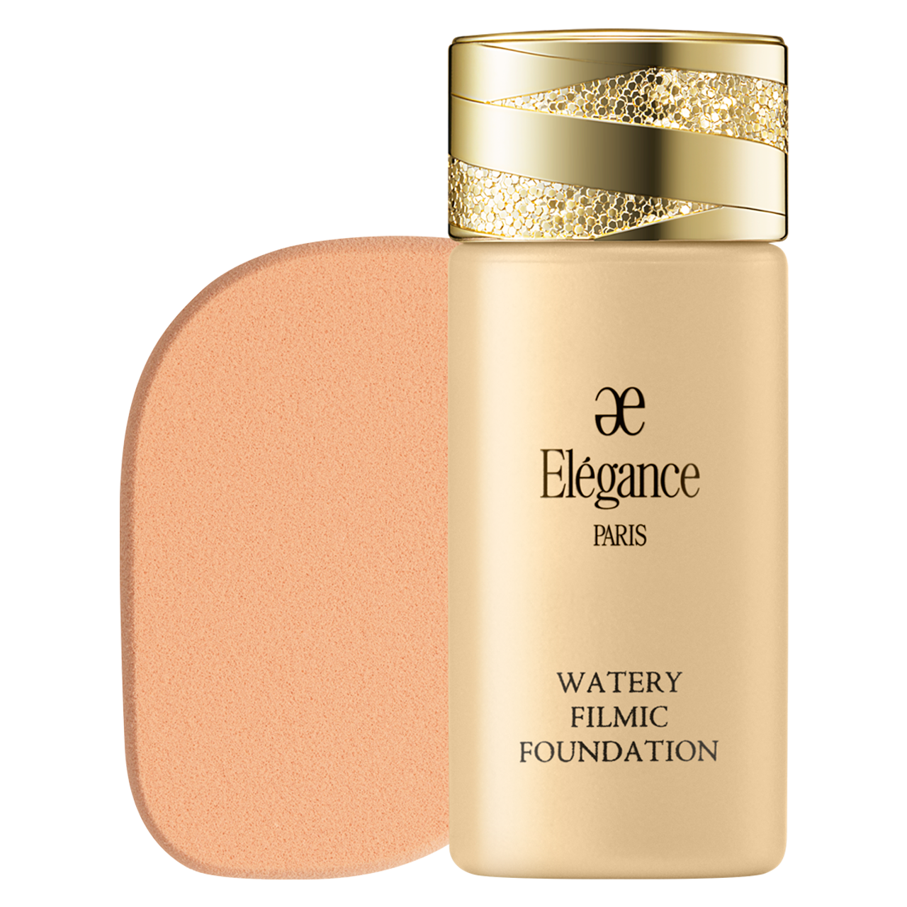 国内正規品 エレガンス ウォータリィ フィルミック ファンデーション 全6色 リキッドファンデーション 専用スポンジ付き ウォータープル