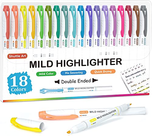 極細・18色 SA DMH18 ・目に優しい18色セット穏やかなパステルカラーの18本蛍光マーカーペンです。薄めのカラーはチカチカする感じがなく目が疲れずに、お勉強も楽しくなります。キャップからマーカ