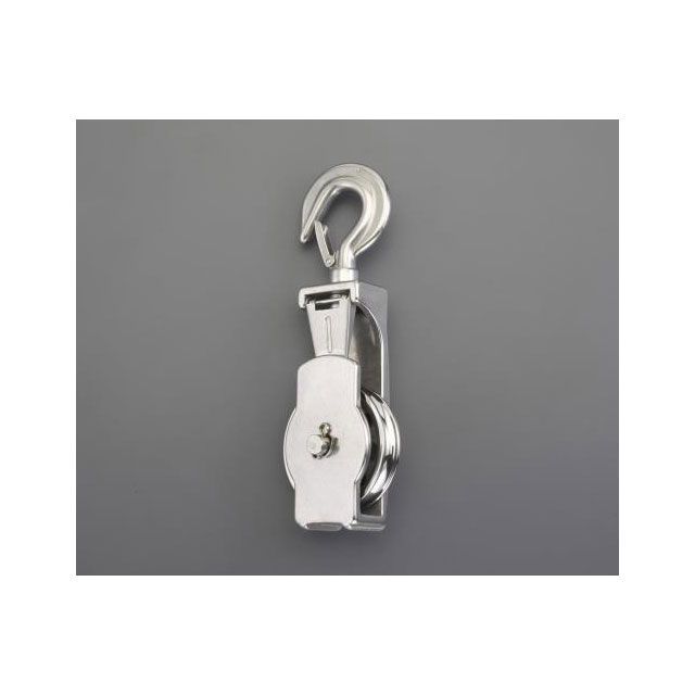 ●メーカー名：エスコ / ESCO●商品名：76.0mm フック付滑車（ステンレス製）メーカー品番：EA987SR-3JANコード：4548745448122