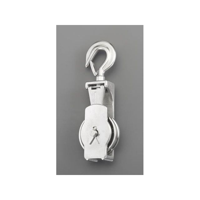 ●メーカー名：エスコ / ESCO●商品名：76.0mm ワイヤー用フック付滑車（ステンレス製）メーカー品番：EA987SR-5JANコード：4550061396360