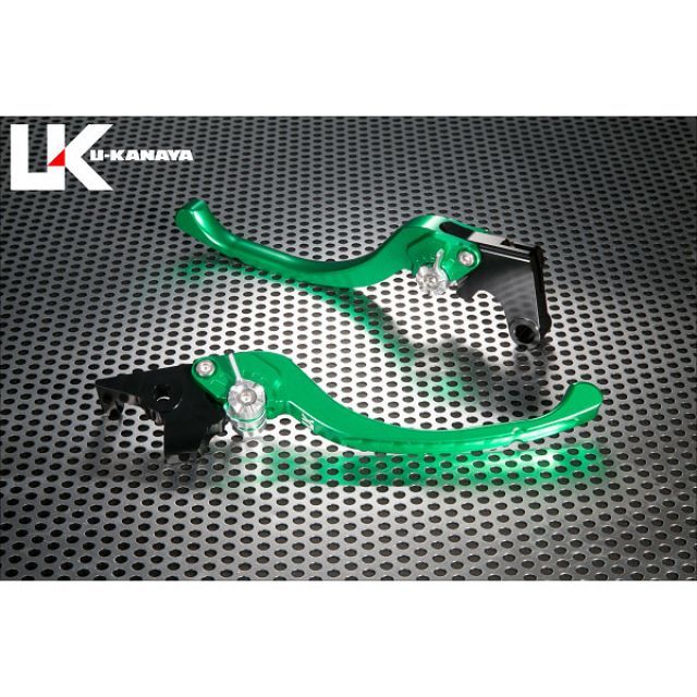 ●メーカー名：ユーカナヤ / U-KANAYA●商品名：ツーリングタイプ アルミ削り出しビレットレバー（レバーカラー：グリーン）●カラー：調整アジャスター：シルバーメーカー品番：KA030-004-0