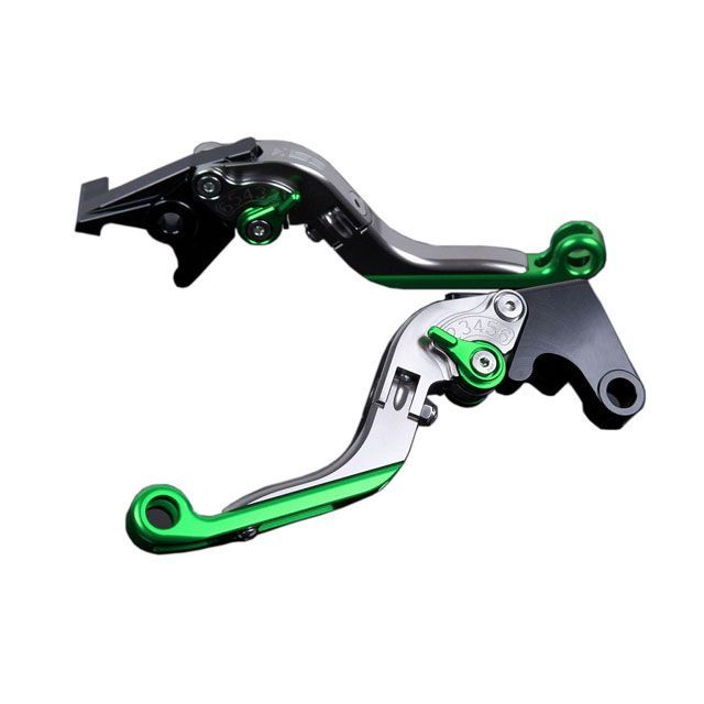●メーカー名：SPEEDRA(スピードラ)●商品名：アルミビレットアジャストレバーセット 可倒延長式（レバー本体：チタン）●アジャスター：グリーン エクステンション：グリーンメーカー品番：KT0406