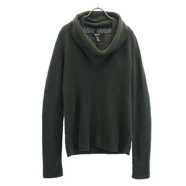 ディーケーエヌワイ ウールブレンド 長袖 タートルネック ニット S カーキ系 DKNY セーター レディース ※サイズに関しまして実寸も参考にお願いいたします。(サイズ不明、男女どちらか不明、紳士服