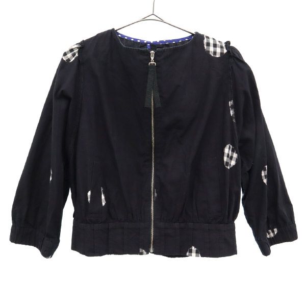 ソニアリキエル ドット ノーカラージャケット 38 ブラック Sonia Rykiel レディース