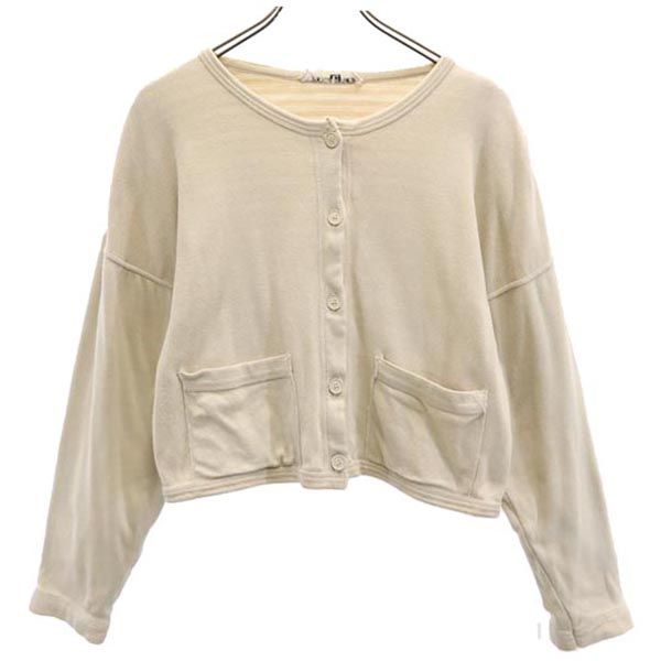 ソニアリキエル フランス製 長袖 カーディガン M ベージュ系 Sonia Rykiel レディース