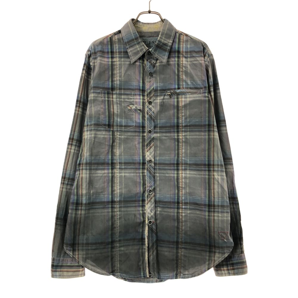 ゲス 長袖 ワークシャツ S グレー系 Guess メンズ