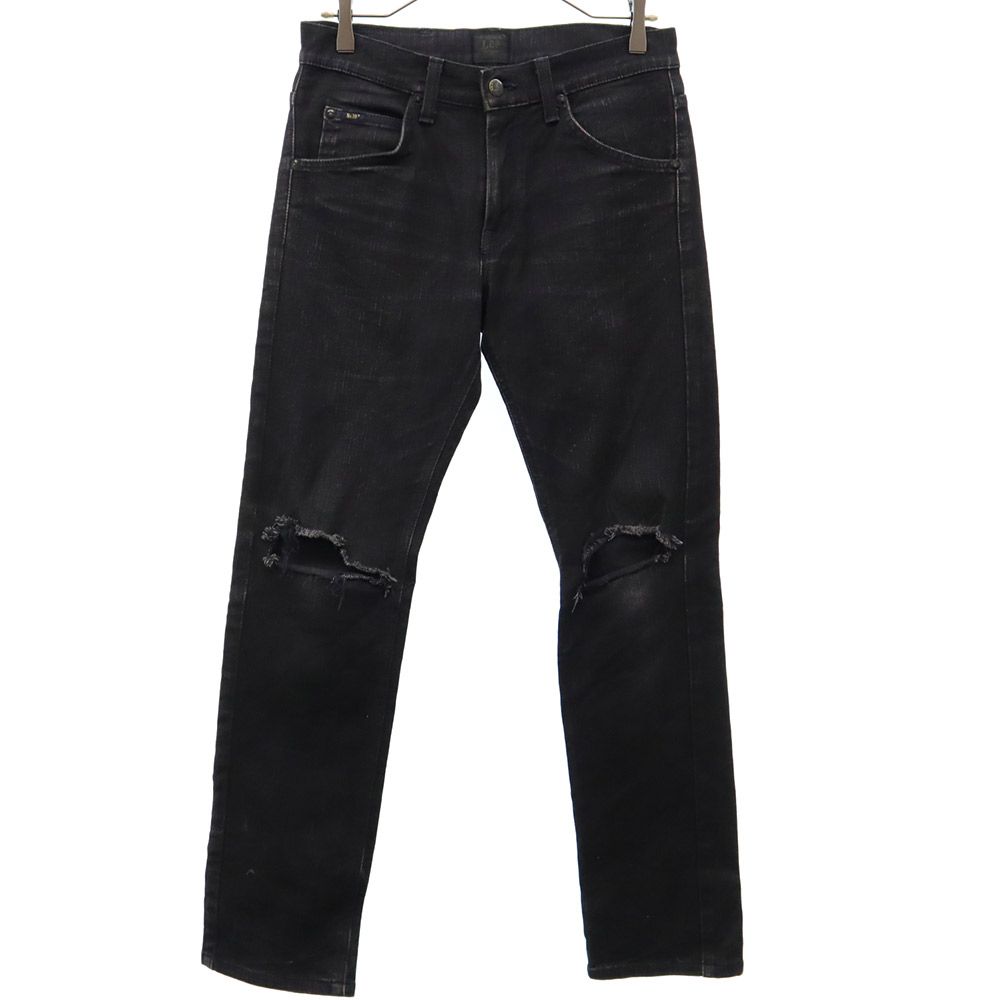 リー ナノユニバース コラボ 日本製 ストレートデニムパンツ W29 ブラック Lee NANO UNIVERSE ジーパン レディース