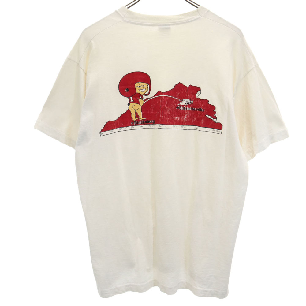フルーツオブザルーム 90s USA製 バックプリント シングルステッチ Tシャツ XL アメリカンフットボール オールド ヴィンテージ メンズ