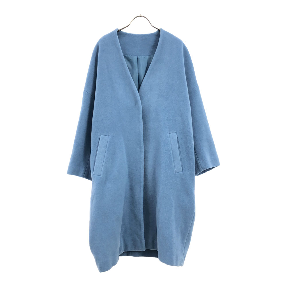 ミラオーウェン ウールブレンド ノーカラーコート ONE SIZE ライトブルー Mila Owen 09FKB216001 レディース ※サイズに関しまして実寸も参考にお願いいたします。(サイズ不明