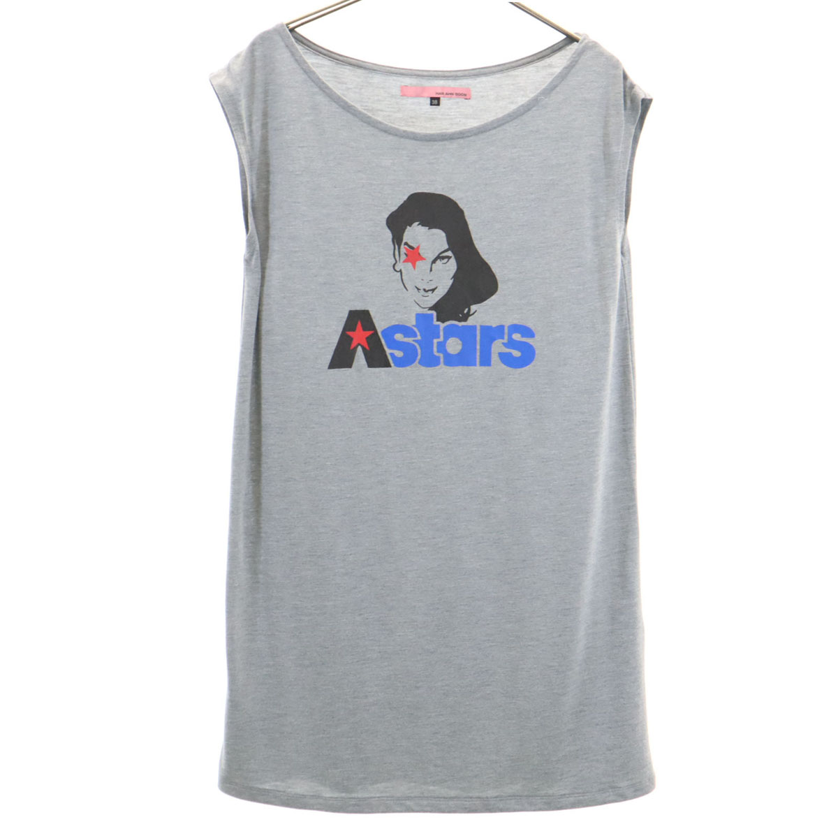 Han ahn soon ハンアンスン ノースリーブ カットソー 38 グレー レディース