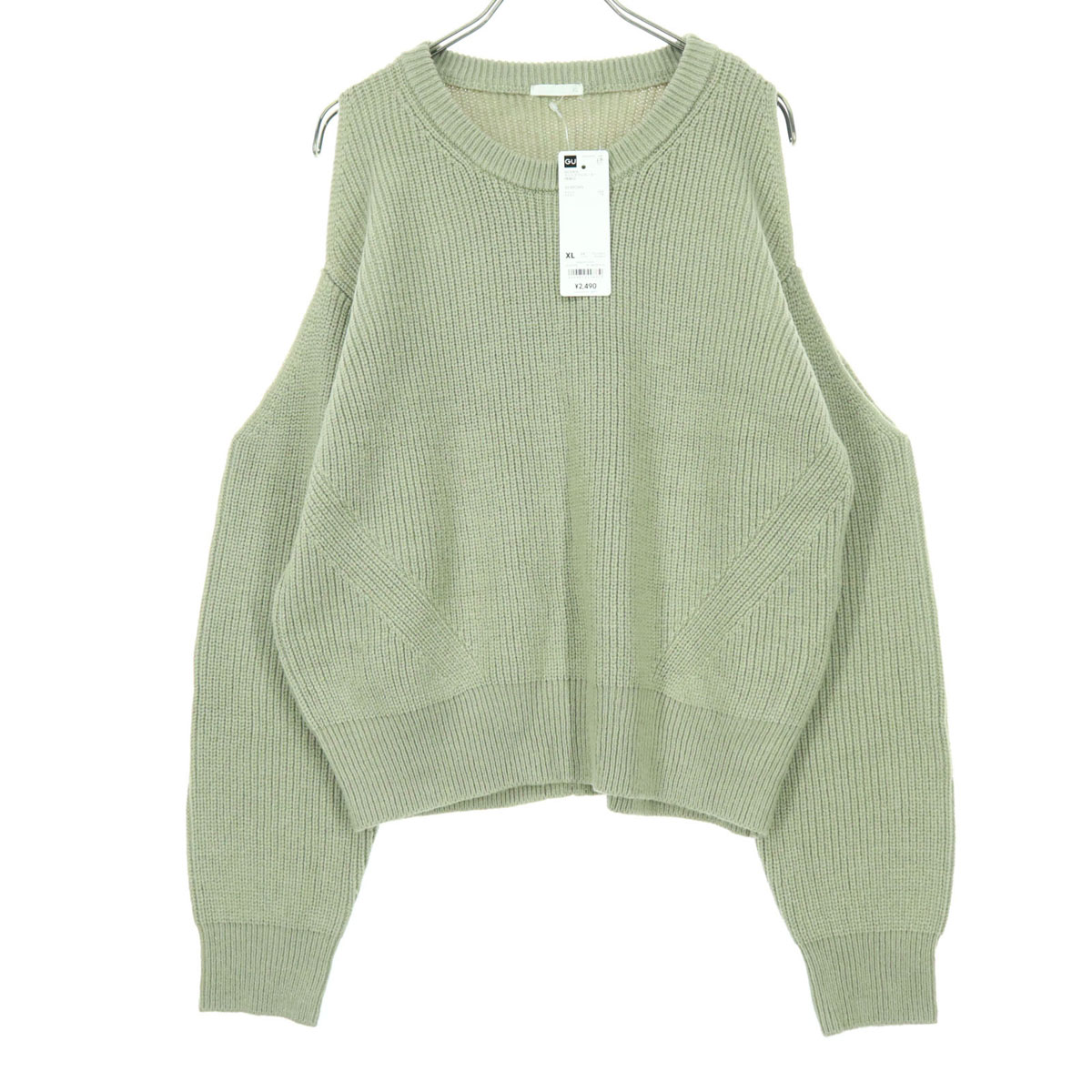 未使用 GU ジーユー 長袖 セーター XL グリーン レディース