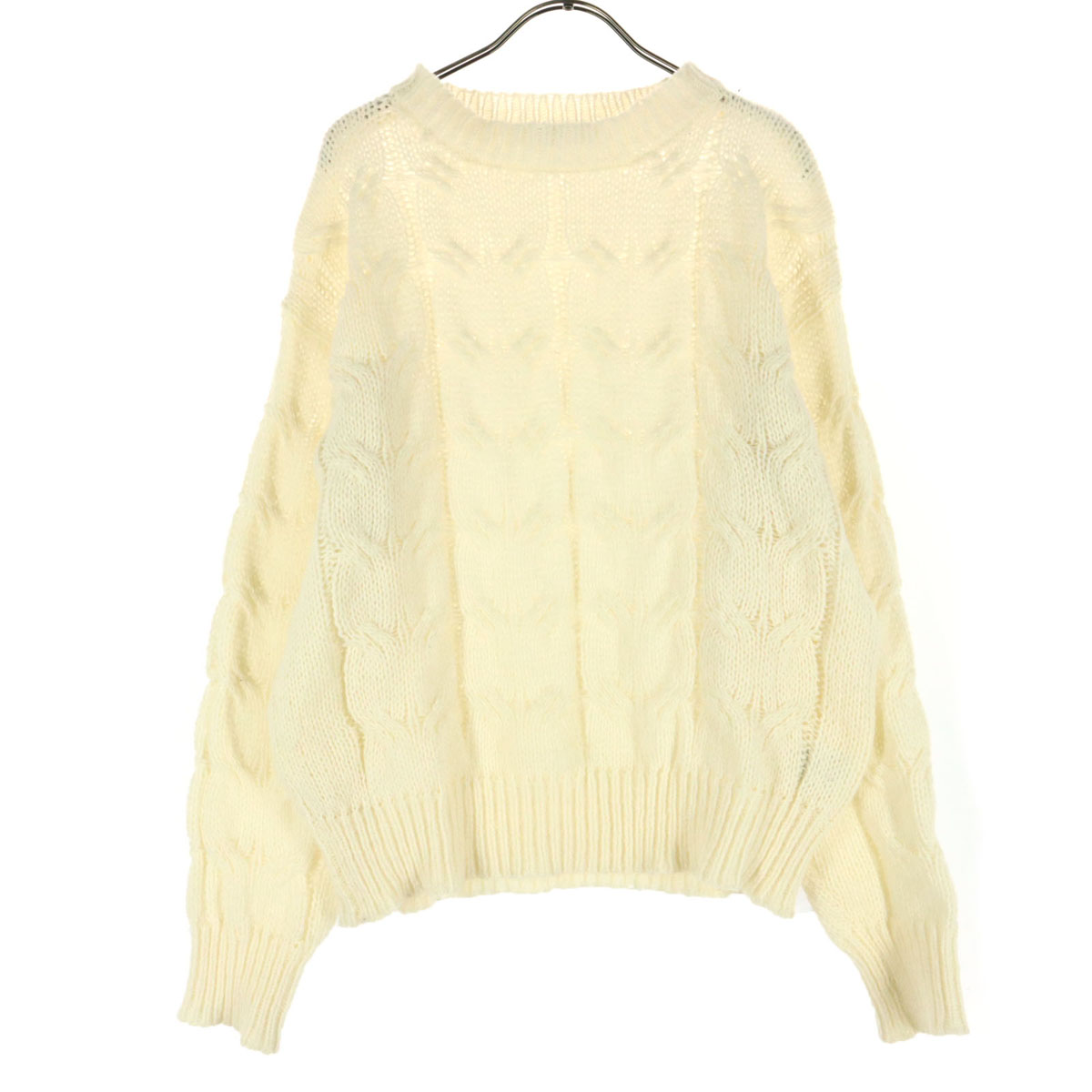 nano universe ナノユニバース 長袖 セーター F ホワイト レディース