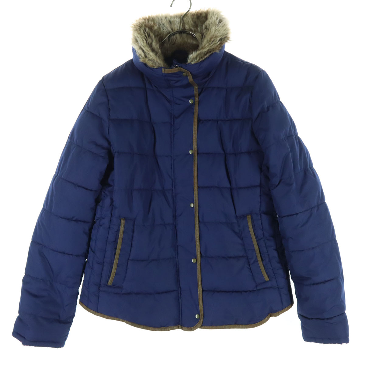 OLD NAVY オールドネイビー 長袖 フェイクファー 中綿ジャケット M ネイビー レディース