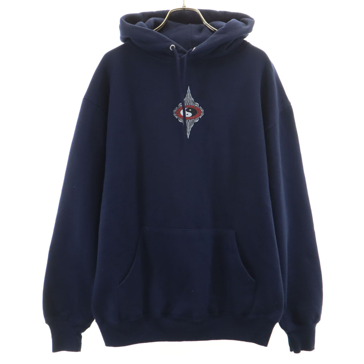 Town & Country タウンアンドカントリー 90s USA製 オールド 長袖 スウェットパーカー M ネイビー 裏起毛 プルオーバー メンズ