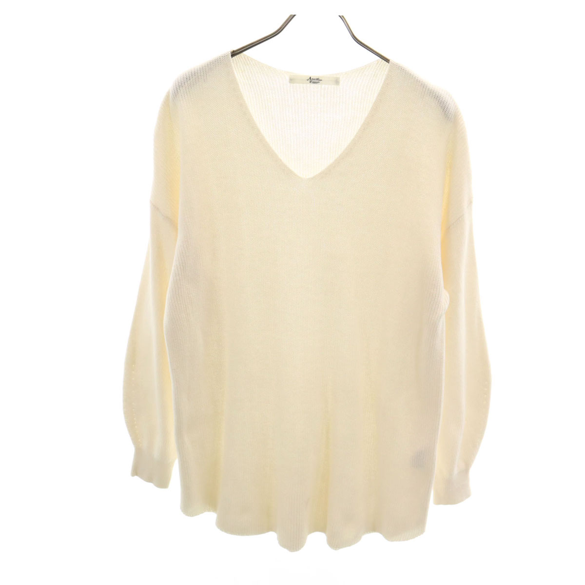 Another Edition アナザーエディション 長袖 Vネック ニット アイボリー レディース